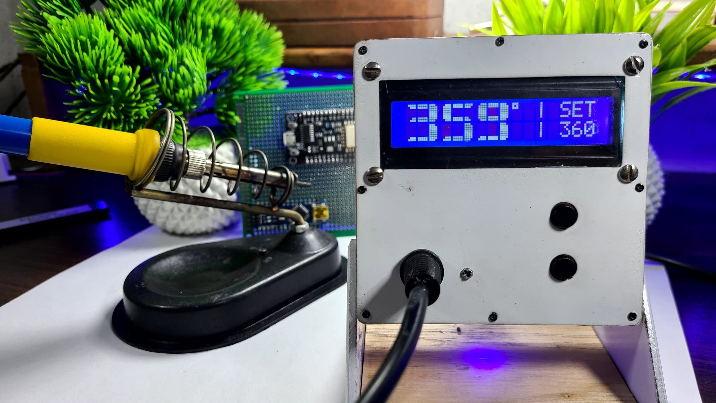 Completed DIY soldering station